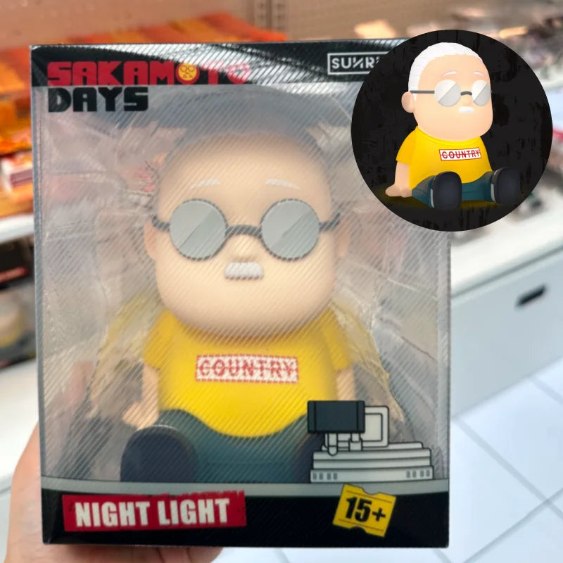 Sunrisepop Sakamoto Days 15cm Taro Sakamoto Touch Lamp Anime Figures Desktop Pat Light Decoration Collection Toys Christmas Gift
