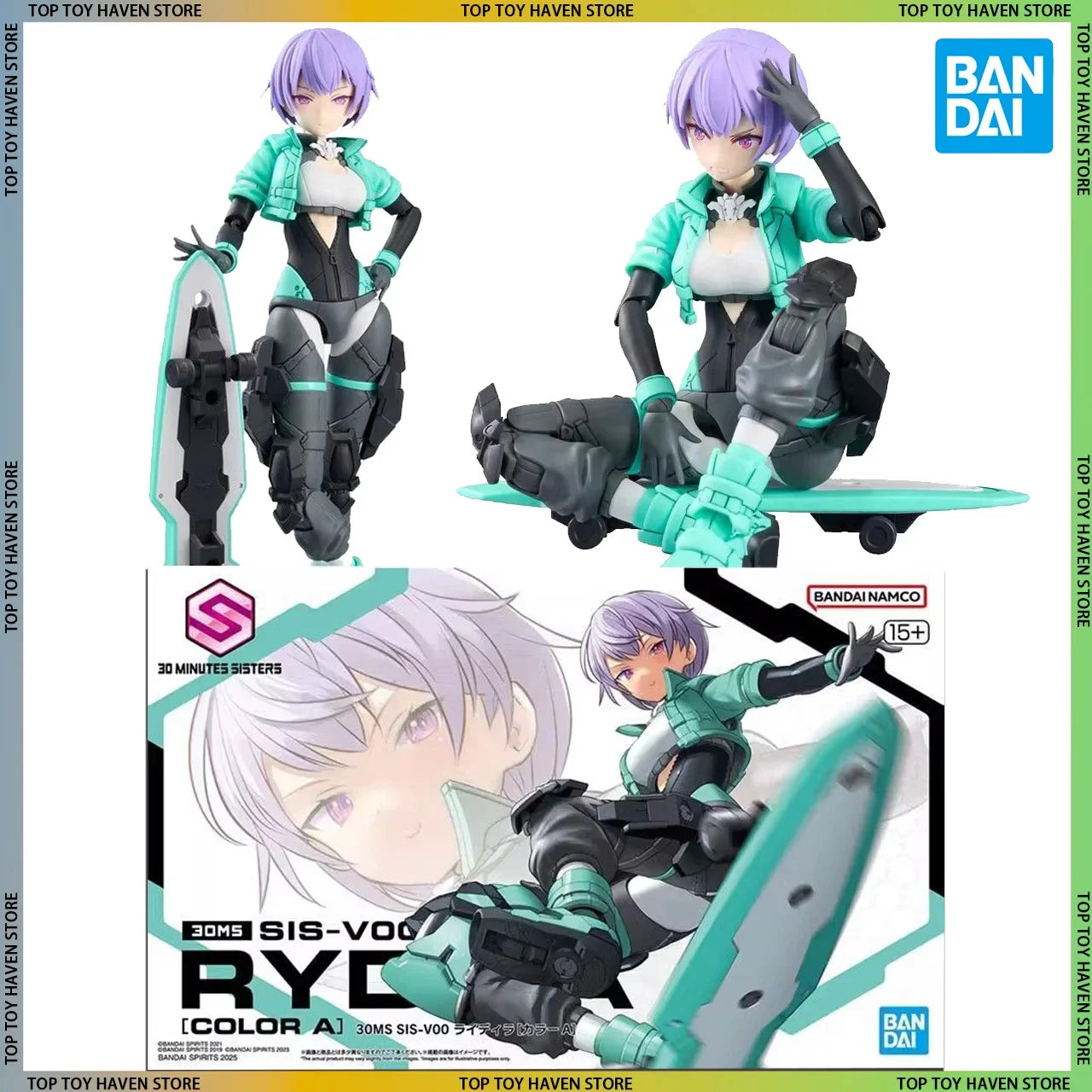 Original Bandai 30 Minutes Sisters 30ms Sis-V00 Rydira Color A Figure Finished Model Kit Anime Full Action Toy Gifts Forkid