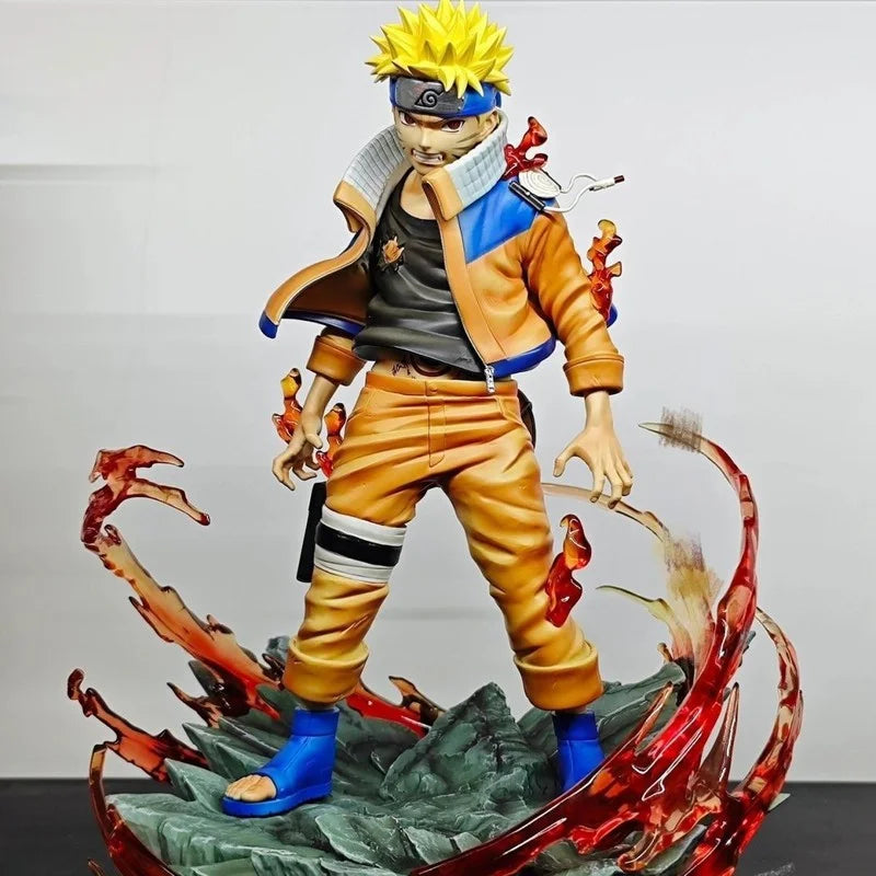 New Naruto Shippuden Premium Gk Nine-Tails Stand Alone Youth Series Naruto Uzumaki Interchangeable Head Collectible Figure Gift