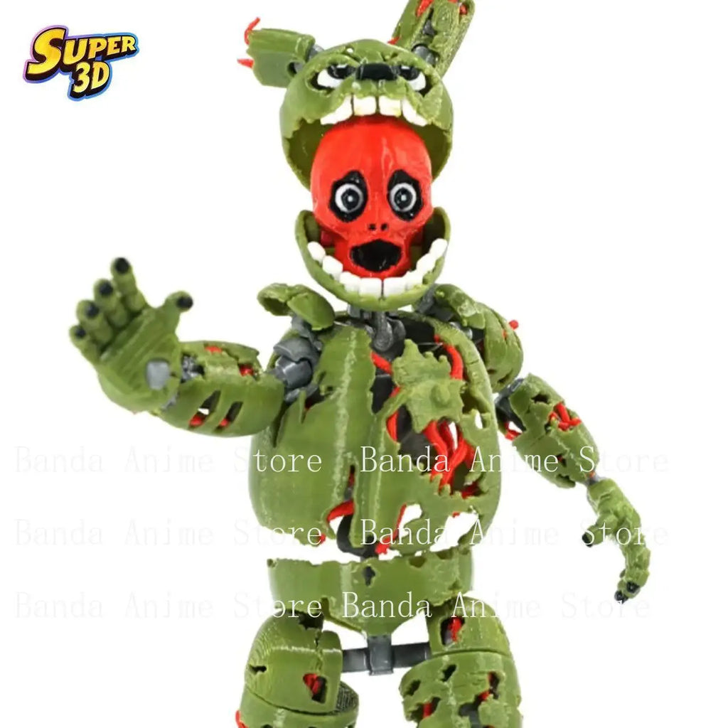 3D Printed Five Nights at Freddy's 3 Springtrap T13 Action Figure Multi-Jointed Movable Shapeshift Toy for Collectors toys gift