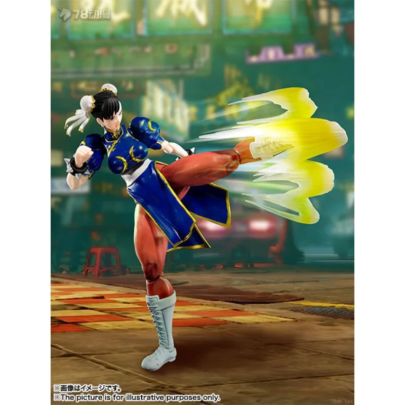 BANDAI Original S.H.Figuarts Street Fighter Series Chunli/Baroque  Anime Action Figure Model Toys Movable Model Gifts for Boys