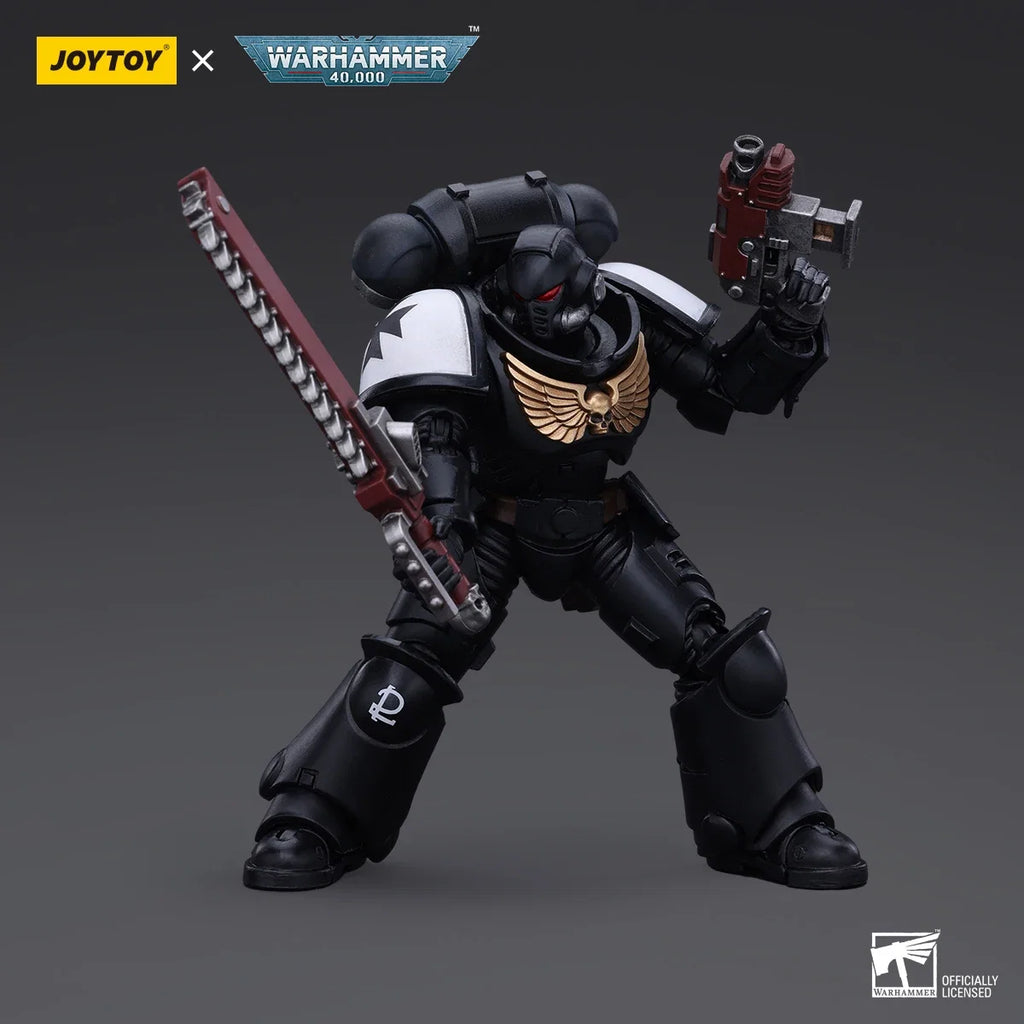 JOYTOY Warhammer 40K Space Marines Figure Black Templars Outriders Brother Valtus Action Figure Joint Movable Figurine Model Toy