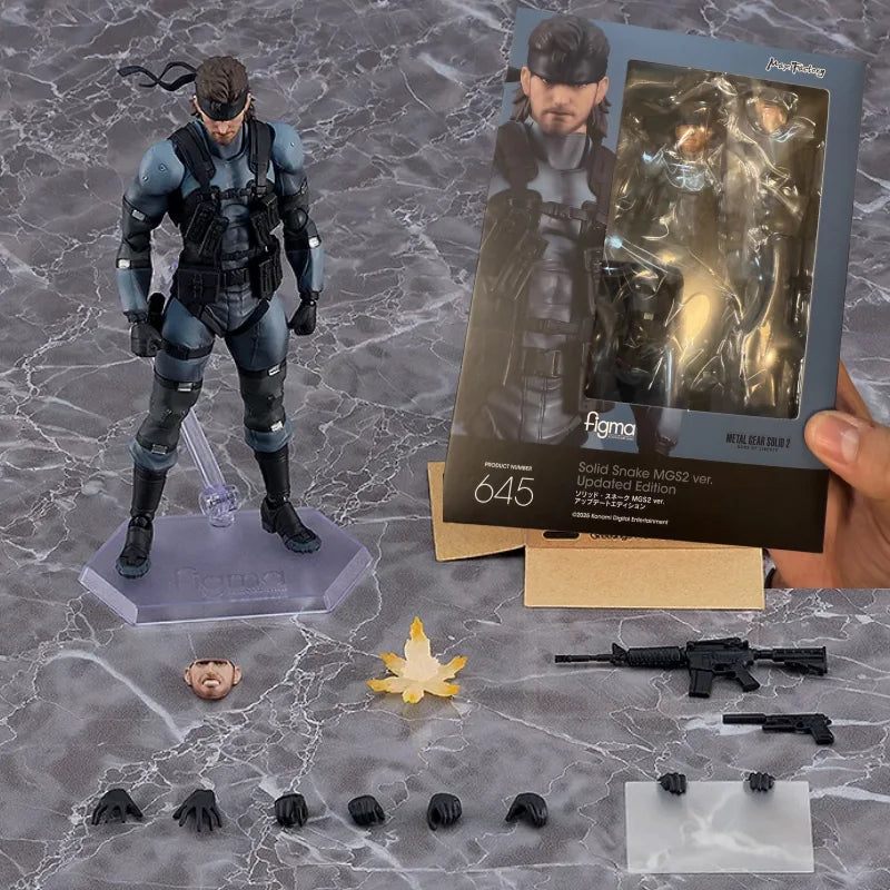 Brandneu Max Factory GSC Figma 645 Metal Gear Solid 2 Sons of Liberty Solid Snake Anime Figur Action Sammlerstücke Puppen