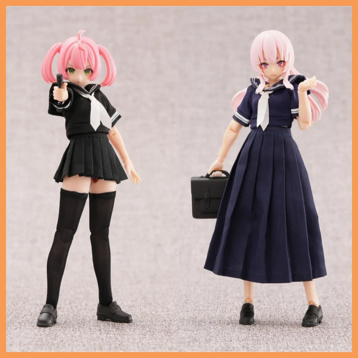 In Stock 1/12 Scale 99S Series Sweet Student Uniform Sailor Collar Top Pleated Skirt Set For 6inchs Azone Action Figure Body