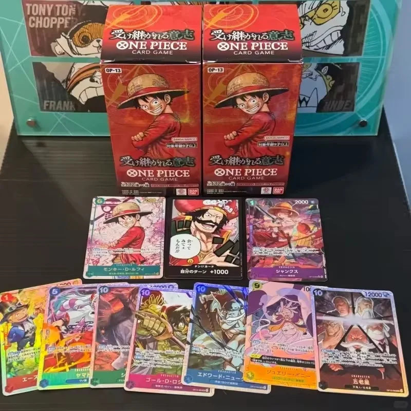 Bandai One Piece OP13 Card Japanese ver Authentic Will Of D Series Opcg Collectible Trading Cards Rare Character Anime Toy Gift