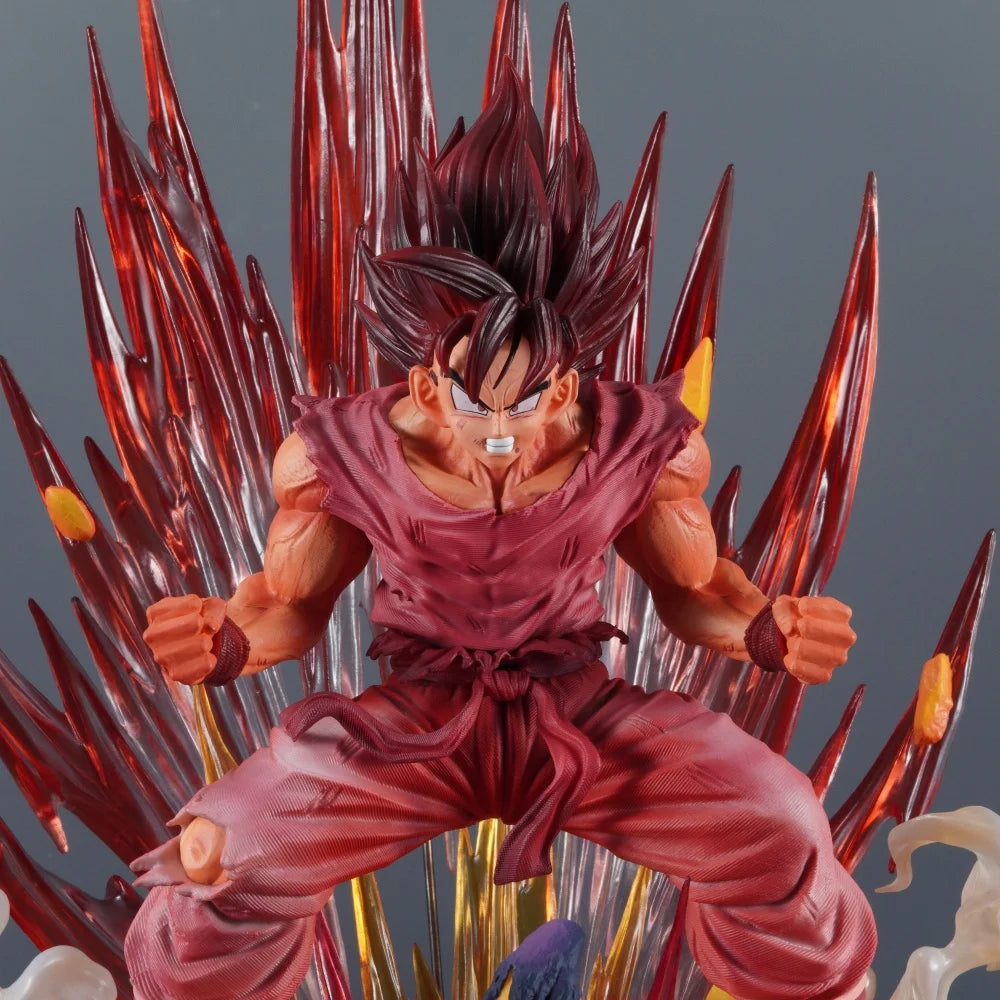 38cm/14.96in Anime Dragon Ball Figure Kaiouken Goku Action Figures Pvc Statue Desktop Ornamen Collection Model Toys Gifts