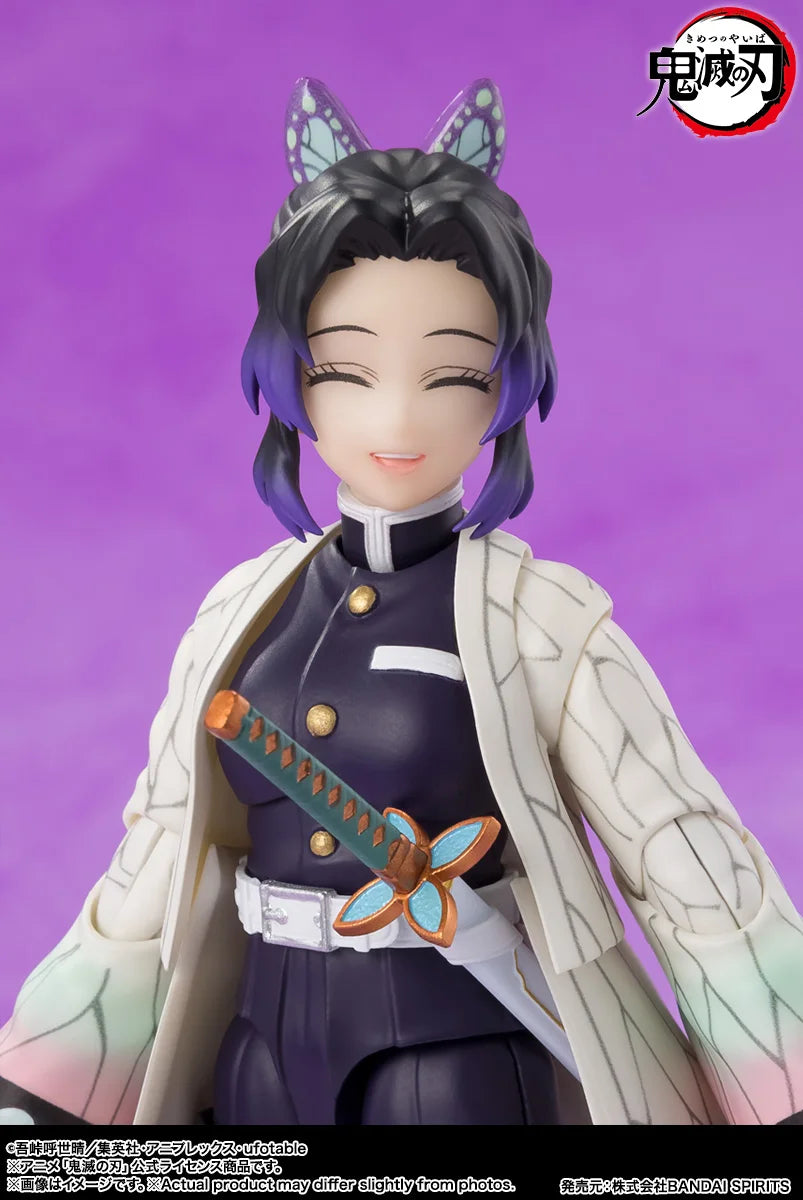 Original Bandai Demon Slayer: Kimetsu no Yaiba S.H.Figuarts SHINOBU KOCHO Anime figure Model Toy Collections Gift
