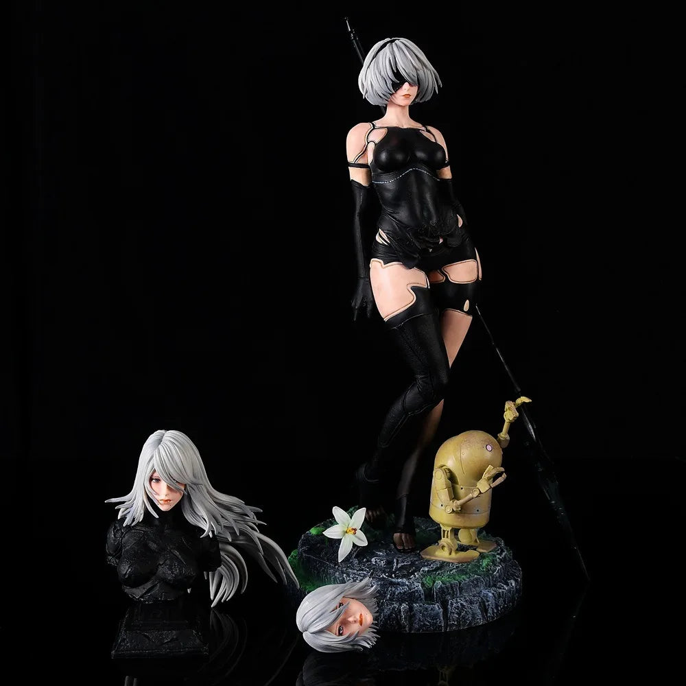 Bandai Beautiful Girl Hand Operated Neil Mechanical Era A2 Lady Sister Three Head Carved Bust Doll Box Anime Animation Model
