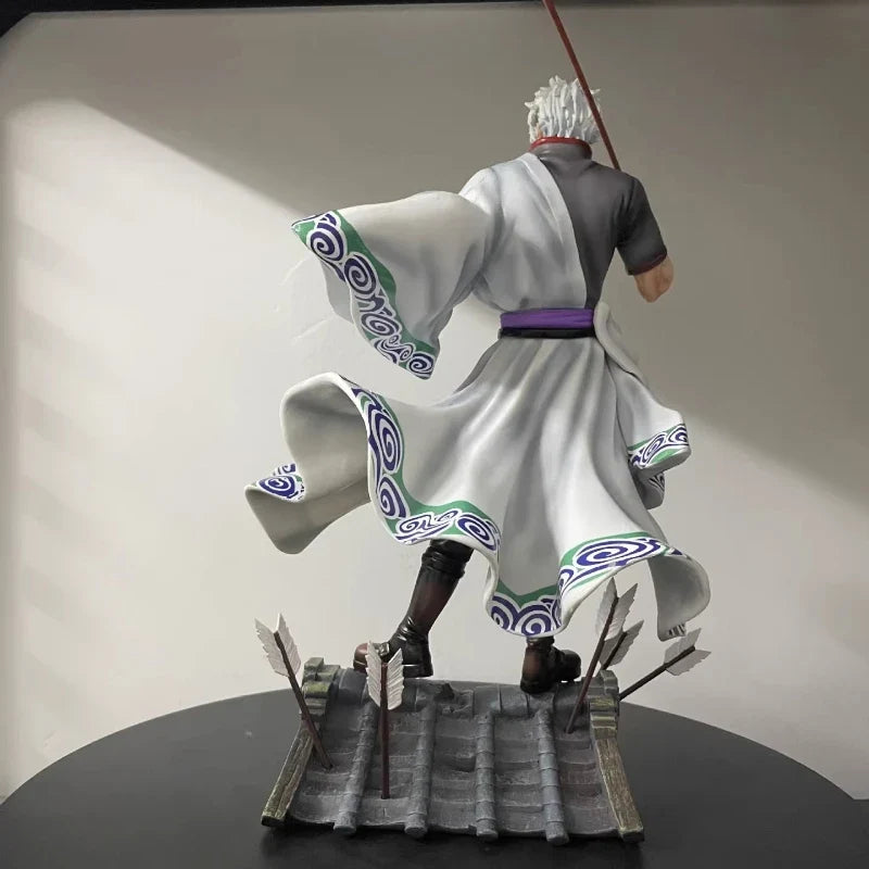 30cm Gintama Sakata Gintoki 2.0 Action Figure Resin Anime Statue With Scene Base Collectible Model Toy Desktop Ornament Boy Gift
