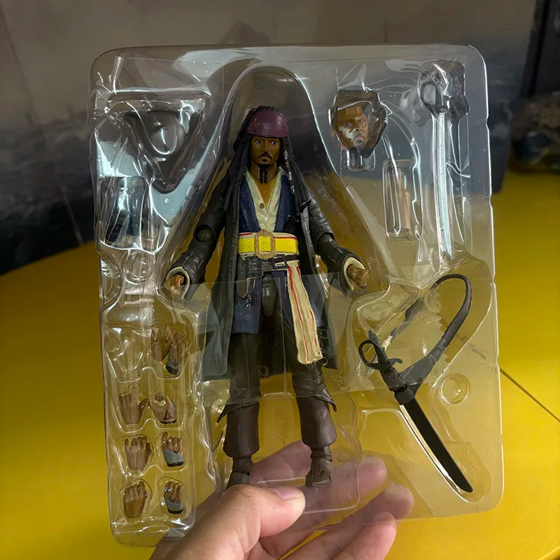 Pirates of the Caribbean Figurines Jack Sparrow Action Figure BJD Dead Men Tell No Tales Anime Model Collection Toys Gift 15cm