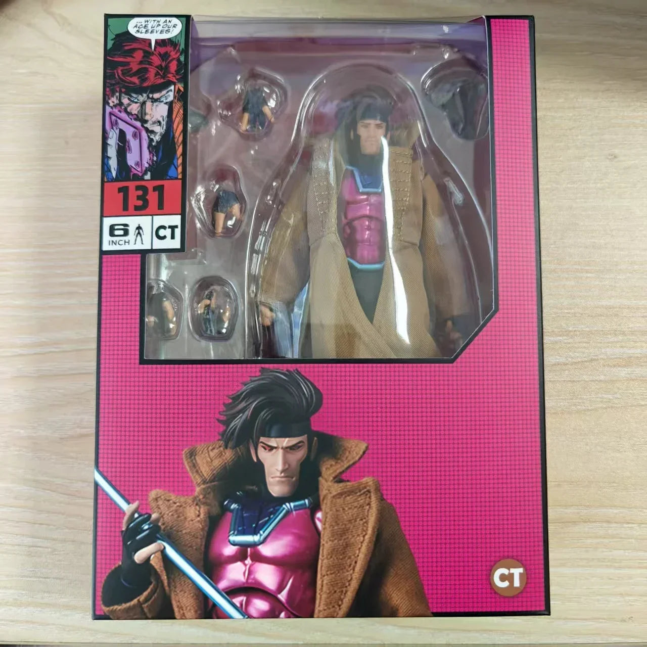 Original Ct Toys Gambit Figure Mafex 131 X-Men Wolverine Shf Anime Action Figure Figurine Statue Model Kids Toy Customized Gift