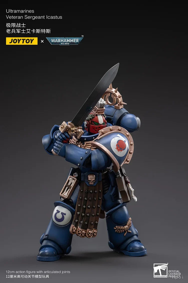 【FS】JOYTOY  Warhammer 40K  Scale 1/18 Action Figures Ultramarines Veteran Sergeant Lcastus Models Toys Gifts