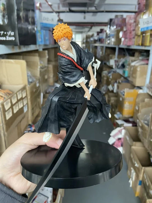18.5cm BLEACH Anime Kuchiki Byakuya Action Figure Collectible Model Toys Japanese Dolls Hobbies Desktop Decorationss Boy Gifts