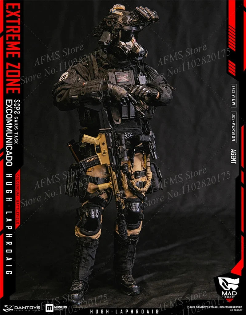 Damtoys EBS002 1/6 Scale Collectible Figure Extreme Zone Agent Hugh Laphroaig Full Set 12Inch Men Soldier Action Figure Body