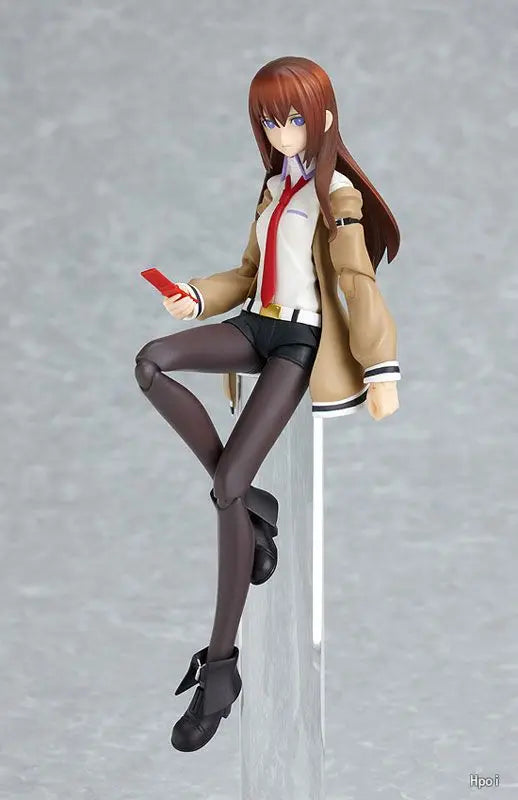 Original Max Factory Figma#098 Makise Kurisu Anime Figure Model Toy Gift Collection