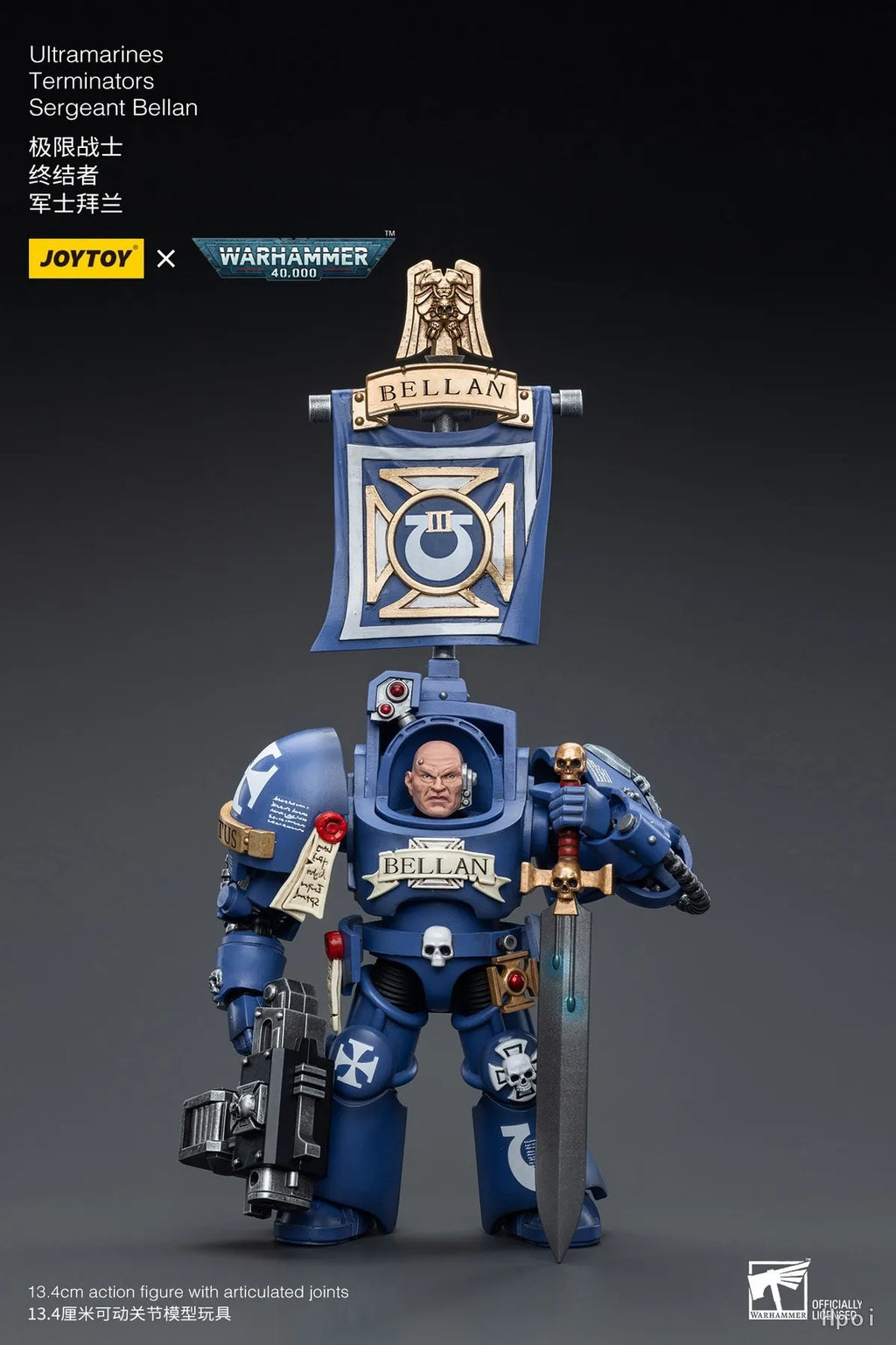 【UA】JOYTOY  Warhammer 40K  Scale 1/18 Action Figures UltramarinesTerminators Sergeant Bellan Models Toys Gifts