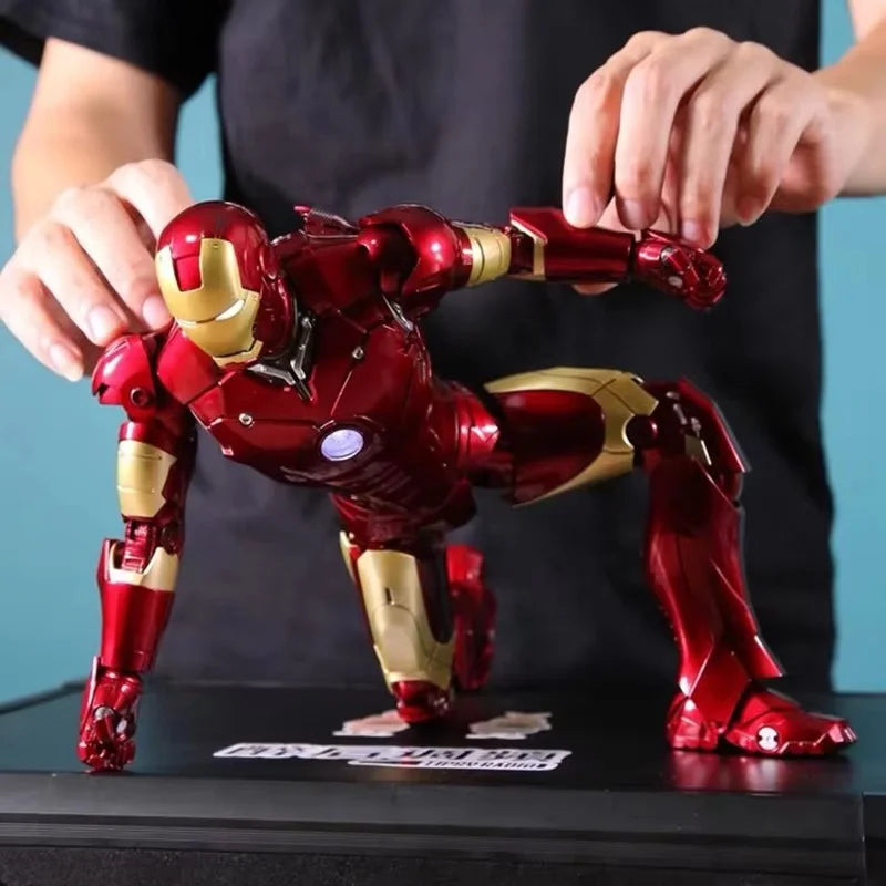 ZD 1/5 Iron Man 36cm MK3 Original Marvel Legends 10th Anniversary Collection Tony Stark Model Action Figure Toys Birthday Gifts