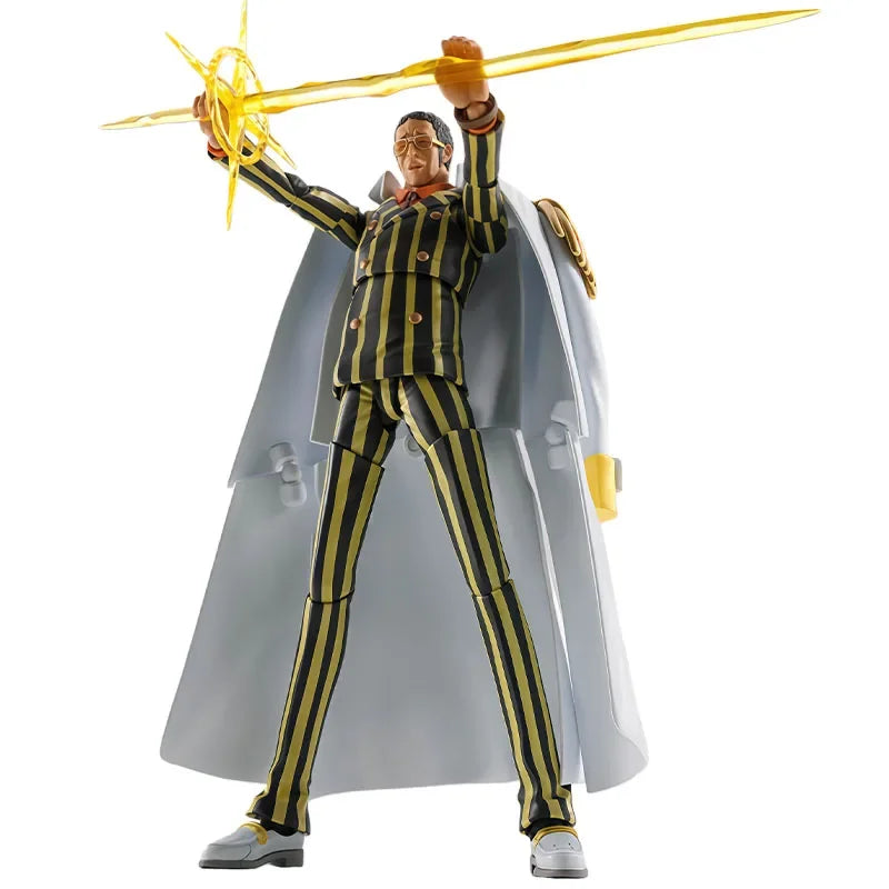In Stock Genuine Bandai One Piece Model Kit SHF Kizaru Borsalino Future Island Egghead Anime Action Figure Collection Model Toys