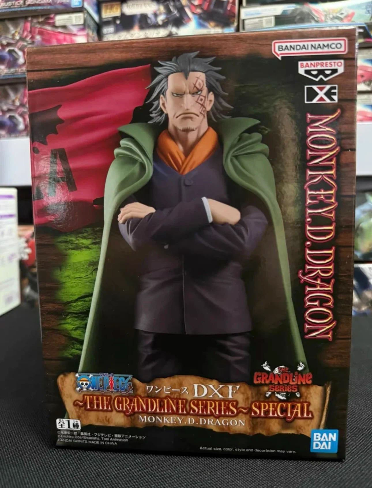BANDAI Original ONE PIECE DXF-THE GRANDLINE SERIES-SPECIAL MONKEY.D.DRAGON Anime Action Figures Collectible Toys Festival Gifts