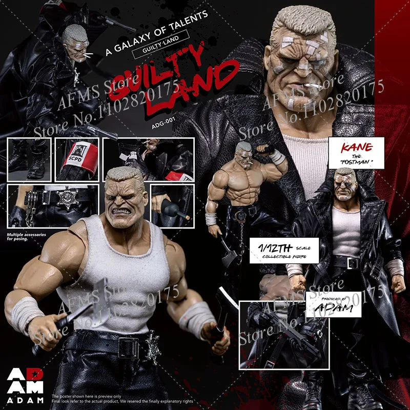 MUFF ADAM ADG-001 1/12 Sammlerfigur Marv Cyber City Postbote Kane Full Set 6-Zoll-Männer-Soldat-Actionfiguren-Modell-Spielzeug