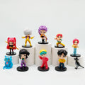 Hot 10pcs/Set Q Version Demon Hunters Action Figure PVC Toy Derpys Rumi Mira Zoey Sussy Figurine Doll For Fans Gift Childen Gift