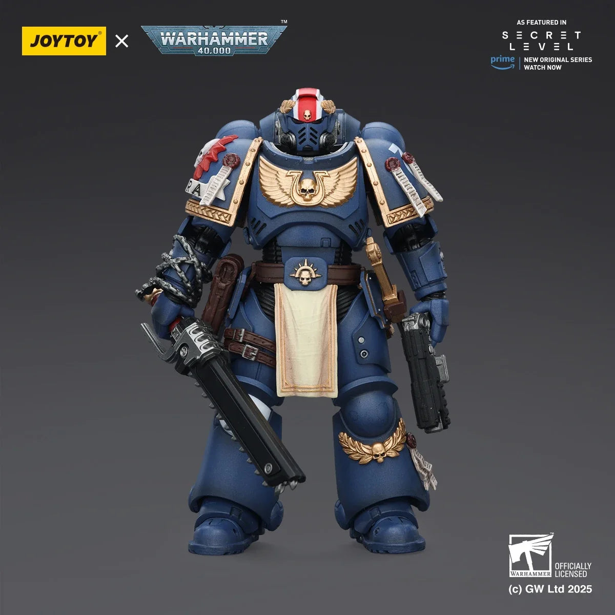 JOYTOY Warhammer 40K 1/18 Ultramarines Titus Metaurus Levantus Torvald Action Figure Model Dolls Toy for Collection Display