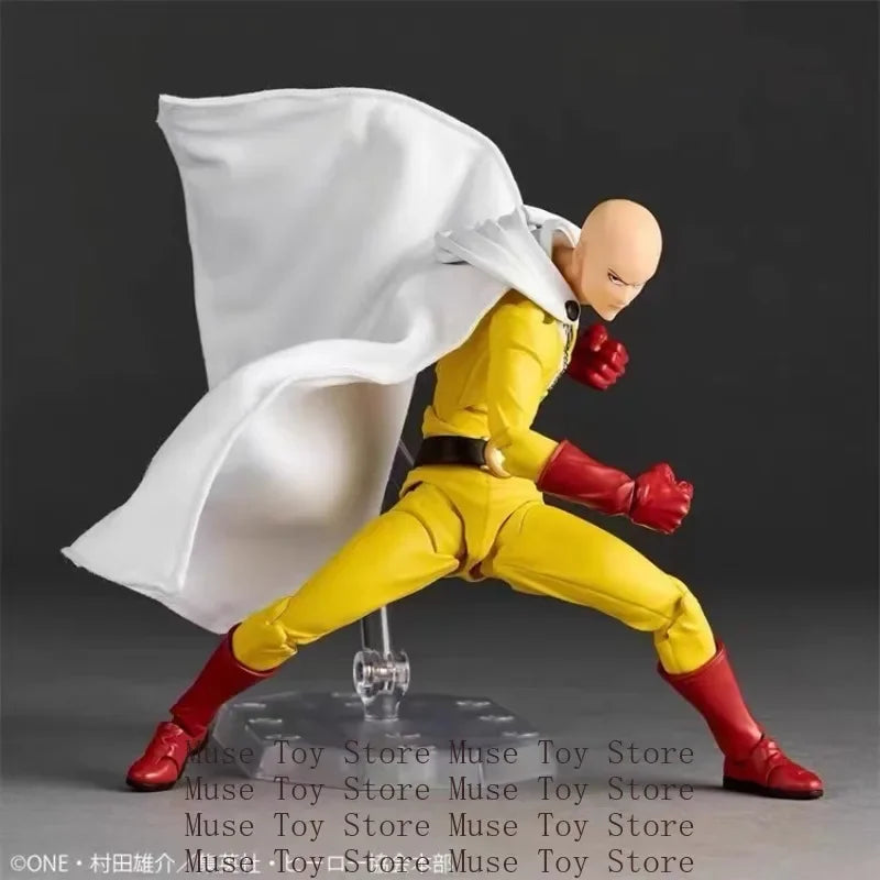 100% Original Kaiyodo Revoltech AMAZING YAMAGUCHI One-Punch Man Saitama Anime Action Figures Collectible Model Toys