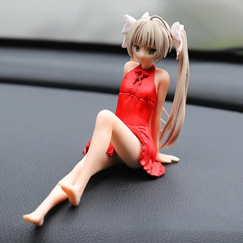 Anime Figure Cartoon kawaiii Yosuga no Sora Kasugano Sora sitting position Action Figure Host Computer Chassis Decor car Ornamen