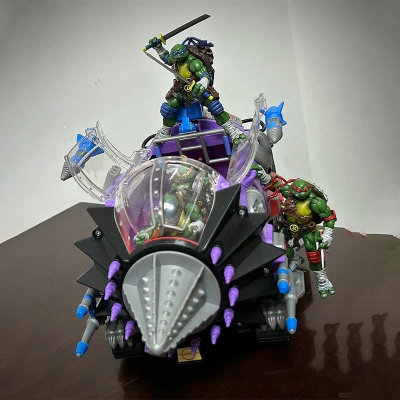 New Original Caixing 1990 Tmnt Ninja Turtles Anime Vehicle Variation Land Cruiser Transport Module Figures Model Toy Custom Gift