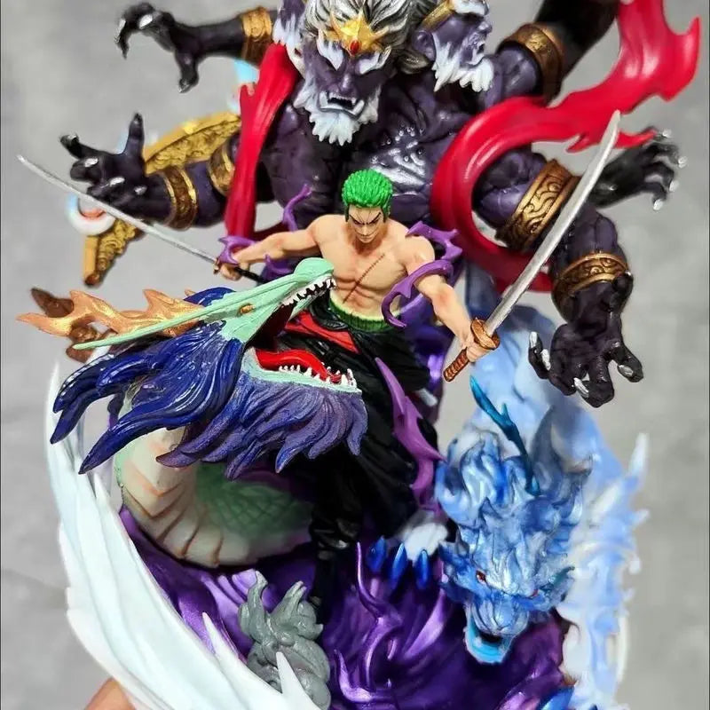 One Piece Roronoa Zoro Hell Form Action Figure Pvc Material Exquisite Details Collectible Model For Fans Anime Character Statue