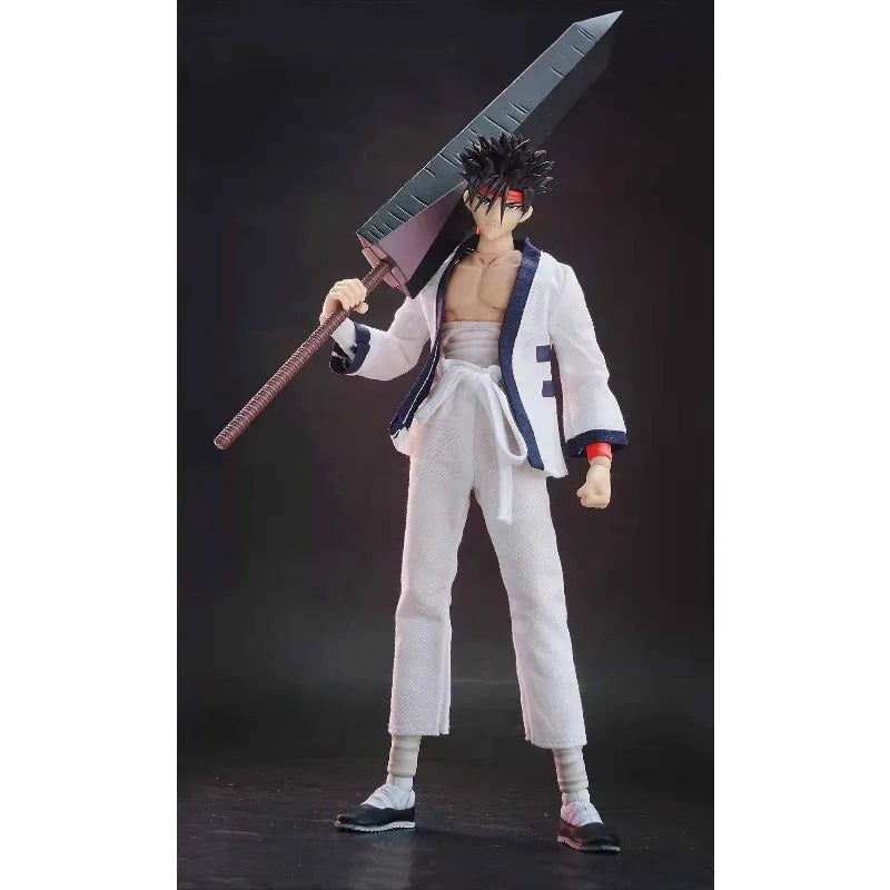 Dasin/Great Toys/GT Rurouni Kenshin Himura Sagara Sanosuke Shishio Makoto SHF 1/12 16cm/6 inch PVC Action Figure Model In Stock