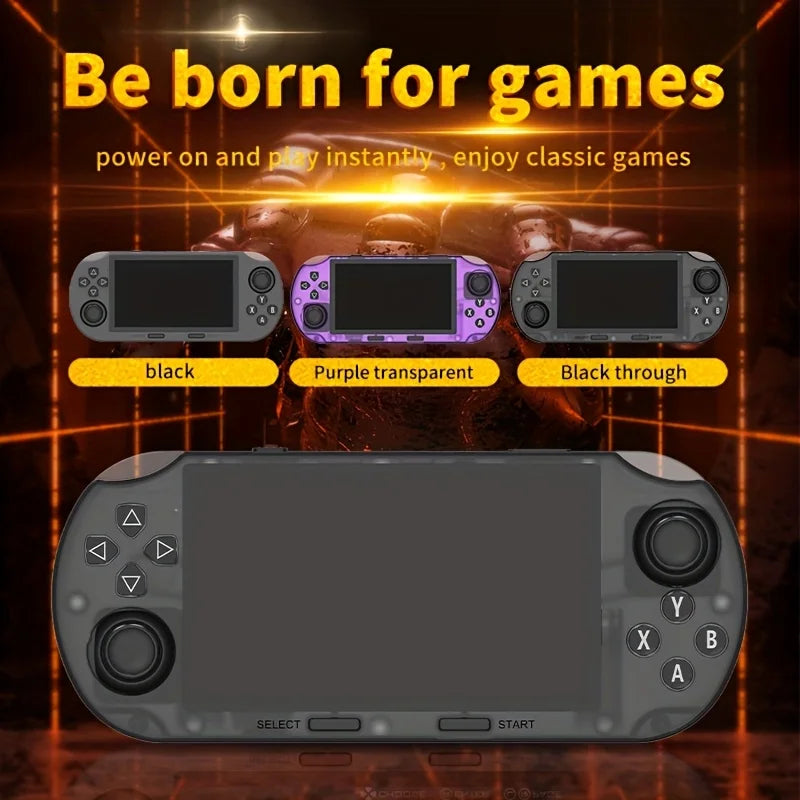 SF3000HD handheld game console - Linux system, IPS screen, USB charging, supports retro gaming and multimedia functions,