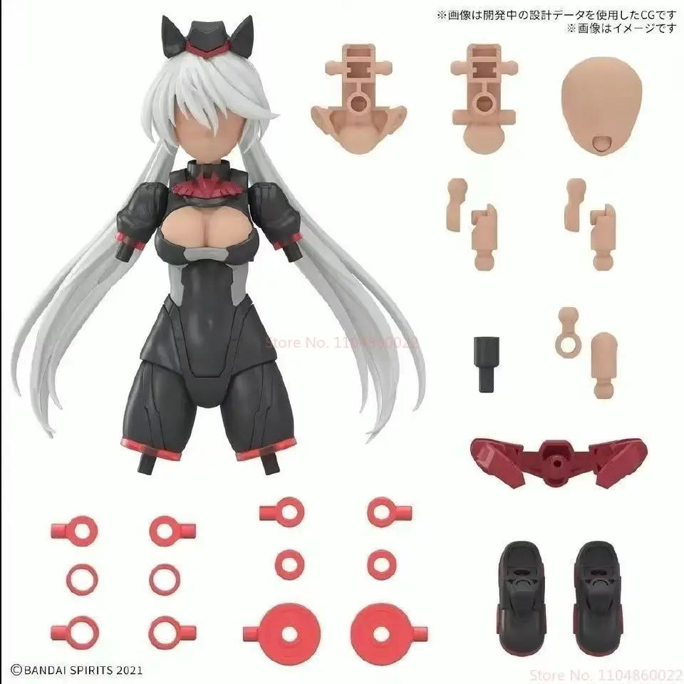 Genuine Bandai 30 Minutes Sisters Model Kit Original 30ms Sis-H00 Sestier Color C Action Figure Toys Model Gifts For Children