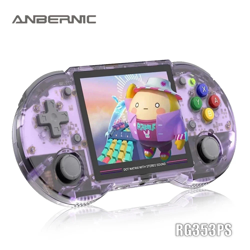 ANBERNIC RG353PS Retro Handheld Game Console 3.5'' IPS Screen Linux OS RK3566 64bit Game Player Built in 3500mAh Battery 128G