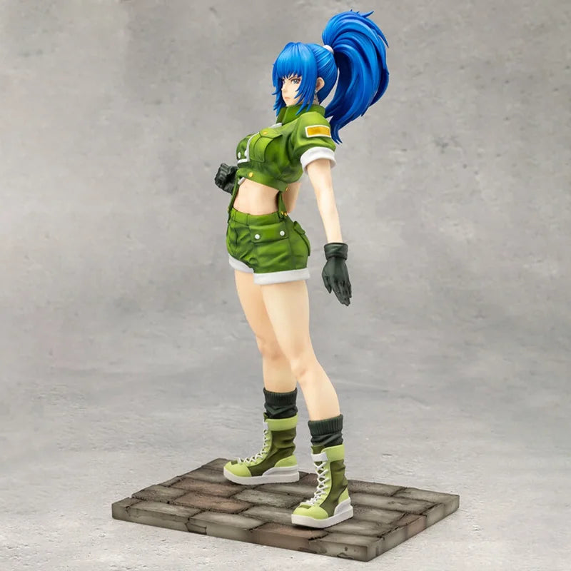 Kotobukiya Original Genuine The King of Fighters '97 Leona Heidern Bishoujo Statue 1/7 Model 21.5cm Figure Toys Birthday Gift