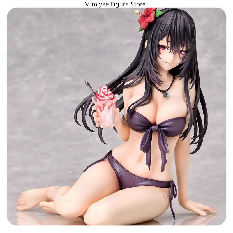 10cm Swimsuit Sitting Pose Anime Girl Figure Statue Desktop Decoration Gift