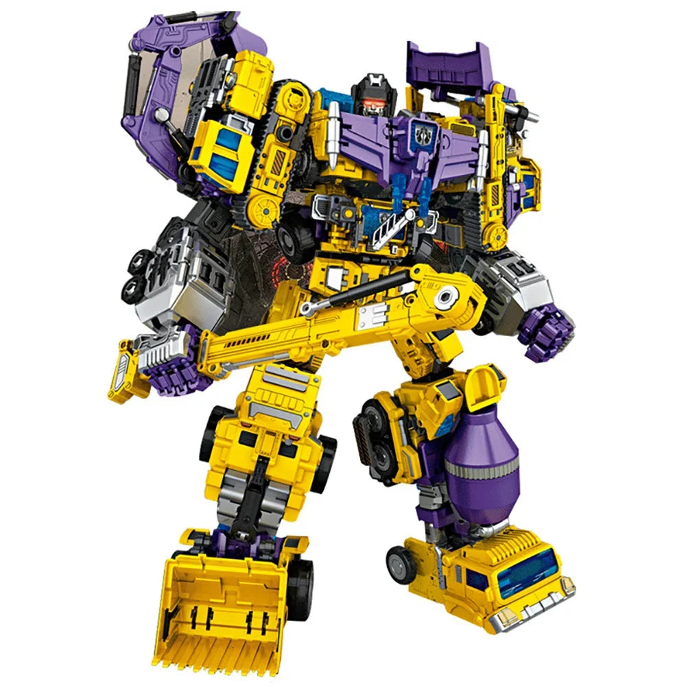 NBK 3349 Devastator G1 Transformation Combiner Action Figure Movie Model Deformation Car Robot Scrapper Scavenger For Kids Toys
