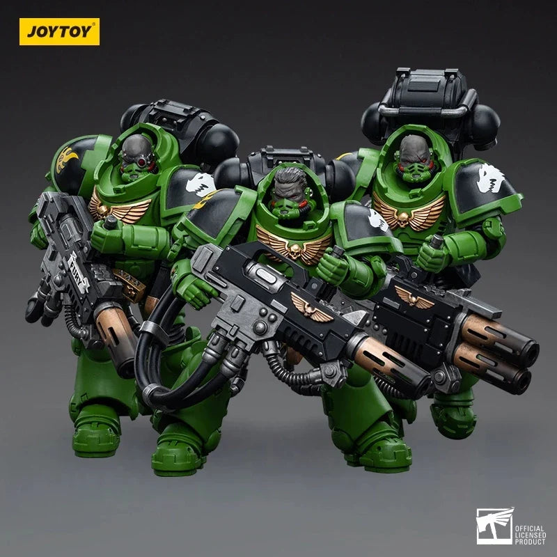 in Stock JOYTOY 40K 1/18 Salamanders Eradicators Sergeant Bragar Brother Xavak T'Kren Action Figures Model Gift for Collection
