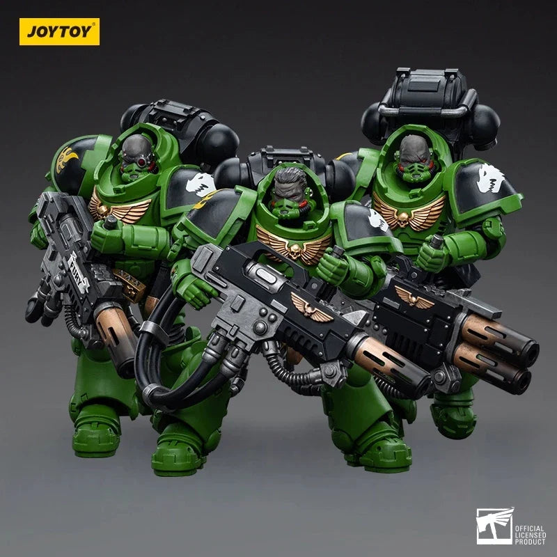 in Stock JOYTOY 40K 1/18 Salamanders Eradicators Sergeant Bragar Brother Xavak T'Kren Action Figures Model Gift for Collection