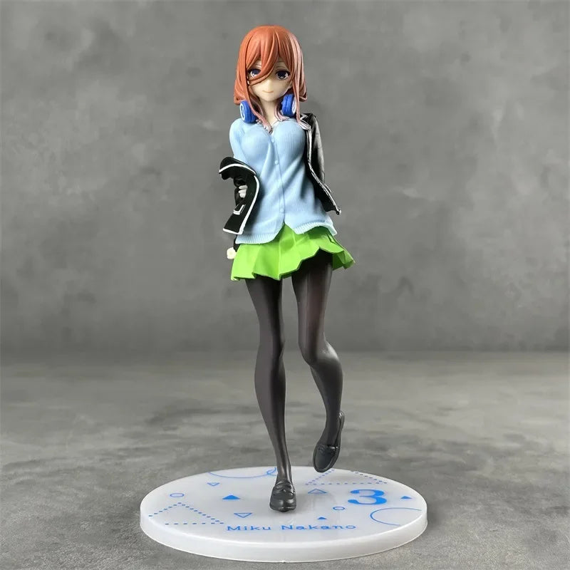 26cm The Quintessential Quintuplets Anime Girl Figure Miku Nakano Action Figure Nino Nakano Figurine Adult Model Doll Toys Gifts