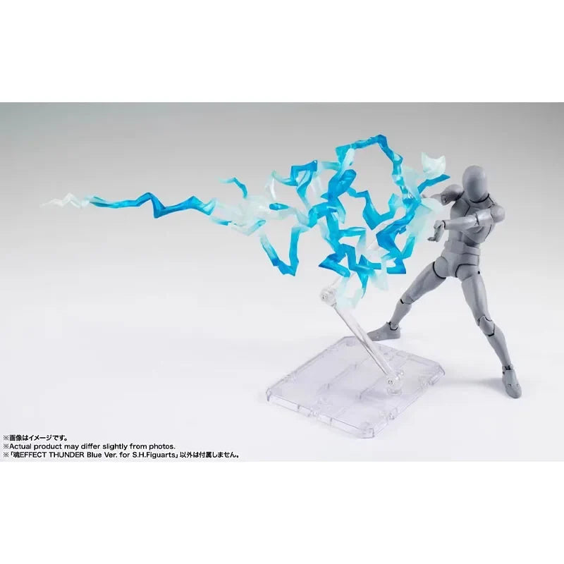 Bandai Genuine Model Kit S.H.Figuarts Effect Thunder Blue Ver. Anime Special Effects Character Decoration Kit Toys for Gifts