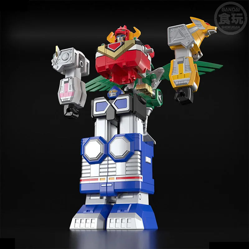 Bandai Genuine SMP Star Animals Rangers-Galaxyman Silver Armored King Anime Action Figure Robot Assembly Model Toy Gift Children