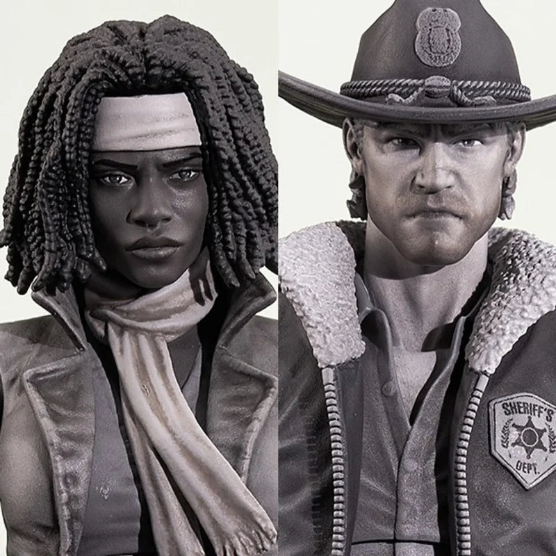 Diamond Select Toys Walking Dead Rick And Michonne Action Figure - Collectible Movable Doll Comic Version Genuine Puppets