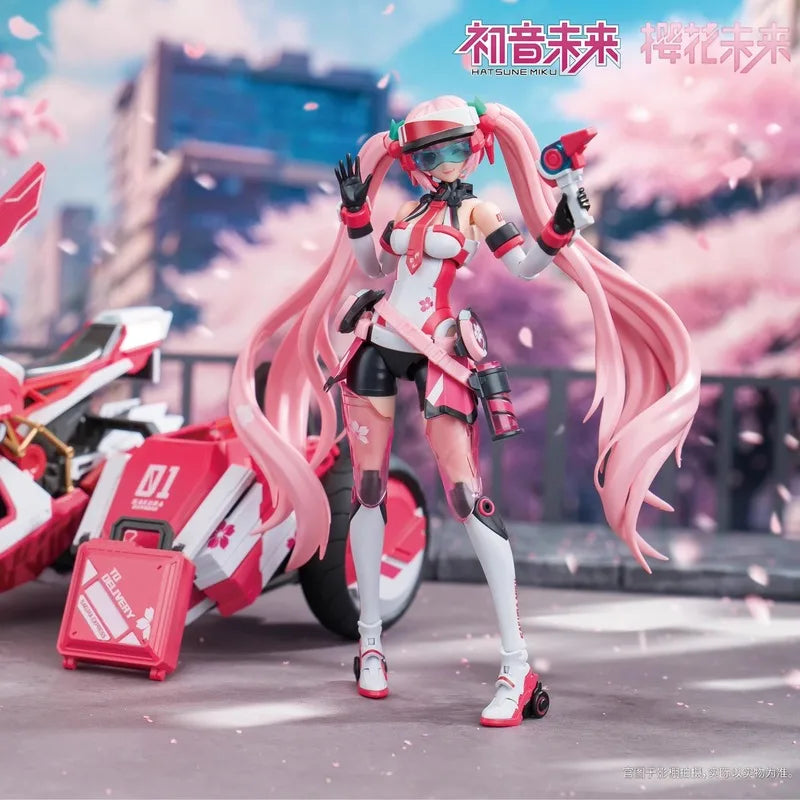 Hatsune Miku Assembly Model Pink Miku Action Figures Cherry Original Soskill 68001 Anime Girl Doll Customized Toy Gifts