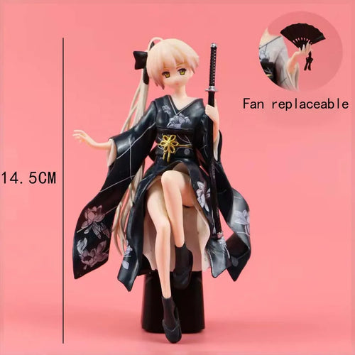 2025 Heiß begehrte Dekoration Anime Kimono Kasugano Sora Schwert Actionfiguren Modell Auto Armaturenbrett Ornamente Zubehör Spielzeug Geschenke