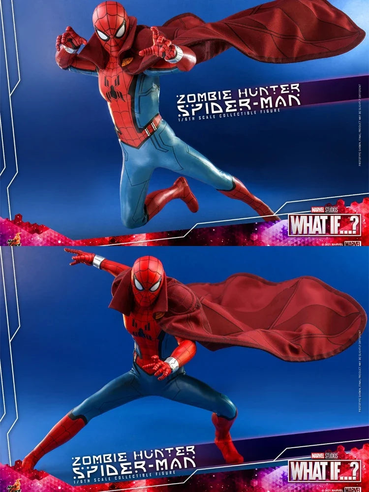 Original HOTTOYS HT TMS058 1/6 Zombie Hunter Spidey Action Figure What If...? Comics Series Doctor Spider-Man 12" Figurine