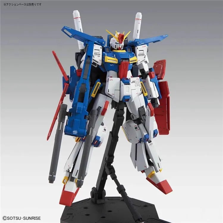 Bandai Original MG Master Grade Series MG196 MSZ-010 ZZ Gundam Ver.KA Anime Action Assembly Figures Model Toys Collectible Model