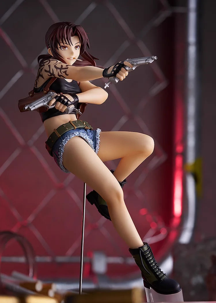 Original Anime Black Lagoon Revy Pop Up Parade L Size Action Figure Toys PVC Model Collection Figurine Doll Gift