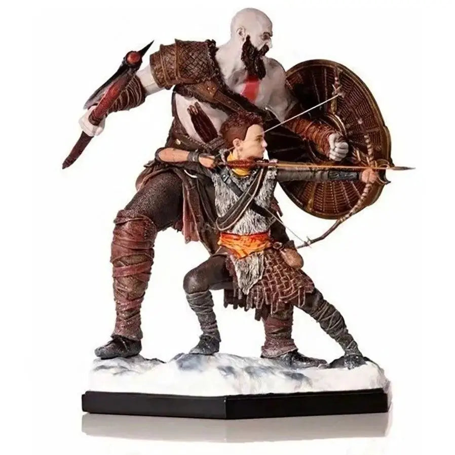 God of War Kratos and Atreus Deluxe Art Scale PVC Figure Model Statue Collection Toy