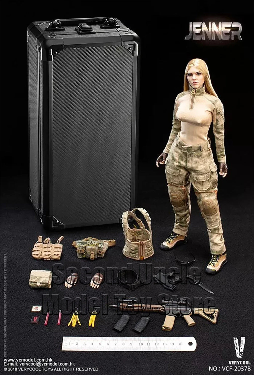 VERYCOOL VCF-2037 1/6 Ruins Camouflage Female Soldier Jenner 12'' Military Action Figure Full Set Collectible Model Toys Gifts